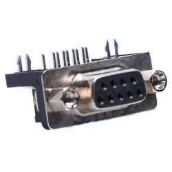 DSUB 9Ż GNIAZDO W DRUK KĄTOWE  D-SUB DB9 RS232