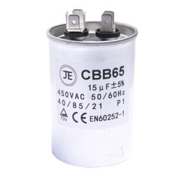 KONDENSATOR 15uF ROZRUCHOWY CBB65  40x88mm KONEKTORY