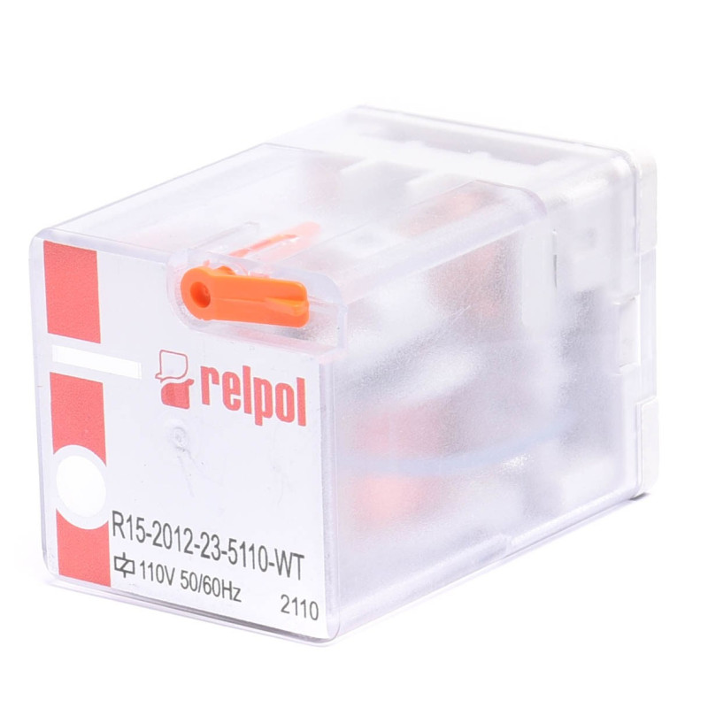 PRZEKAŹNIK 110VAC 10A R15-2012-23-5110-WT 3PDT RELPOL