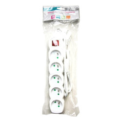 PRZEDŁUŻACZ SIECIOWY 1,5m 5GN Z UZ. + WŁĄCZNIK PP50