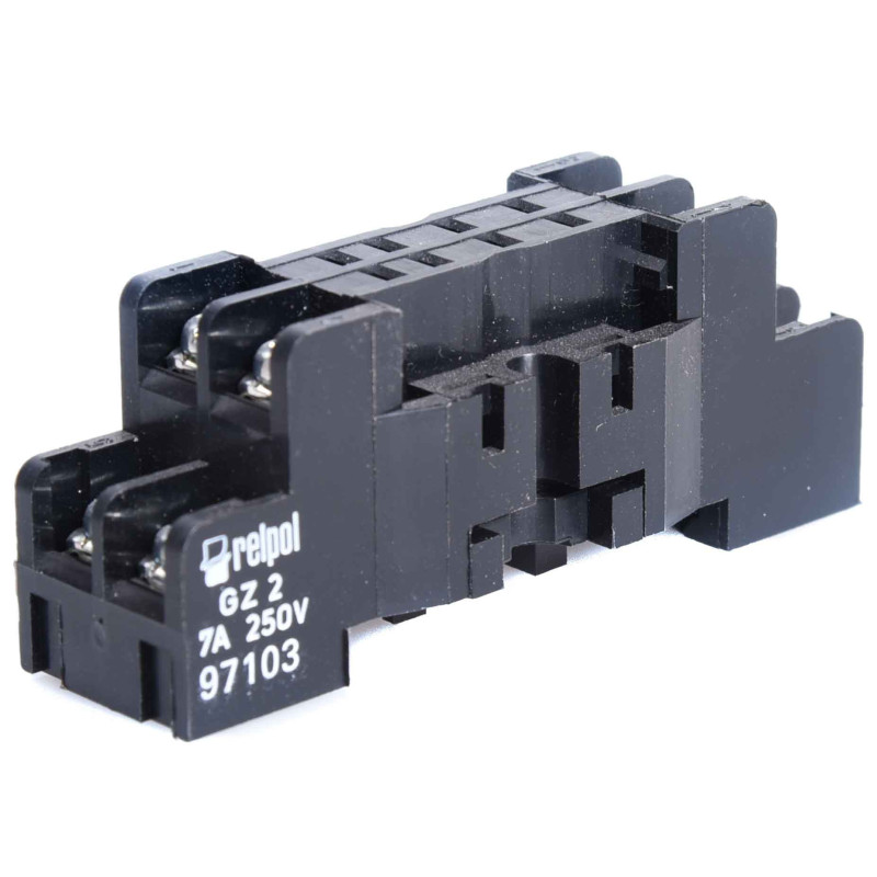 PODSTAWKA PRZEKAŹNIKA GZ2 SRUBOWY NA PANEL NA SZYNĘ DIN35 BEZ OBEJMY